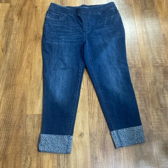 Chico's Blue Cropped Ankle Pants Stylish Comfort - Picture 2 of 8